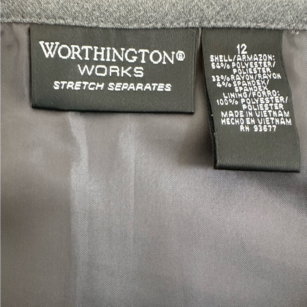 Worthington Works Stretch Separates Pleated‎ Skirt, Size L, MSRP $62 - Picture 3 of 5